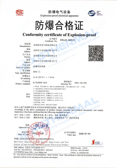 Explosion-proof certificate, document 6